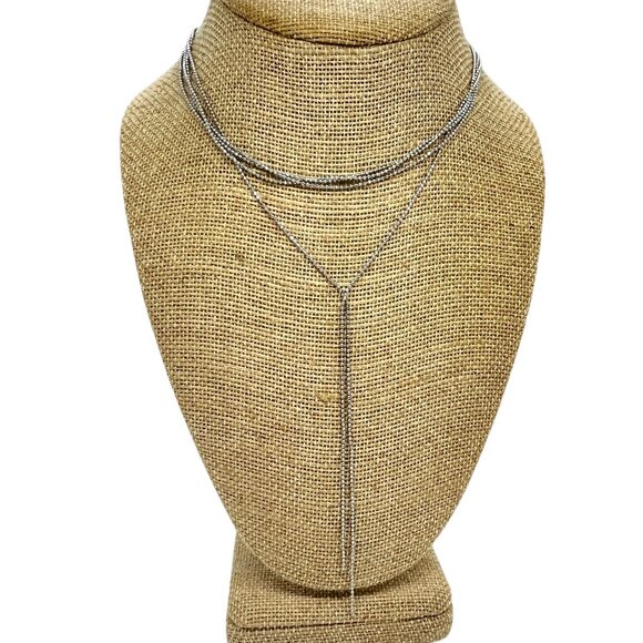 3/$30 8 OTHER REASONS NECKLACE NINE LIVES LARIAT NECKLACE CHOKER SILVER TONE - Picture 4 of 12